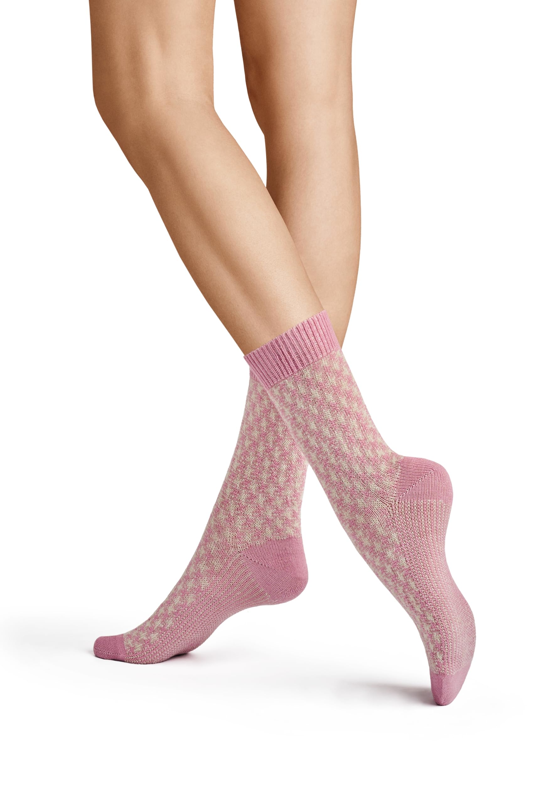 hudson-houndstooth-socken-wollmix-rosa-39-42 image 4