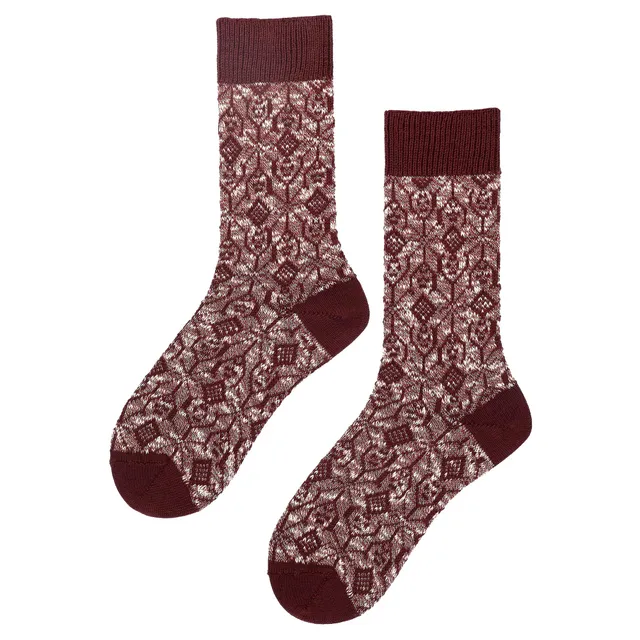 hudson-earthy-graphic-socken-marineblau-tweed-look image 1