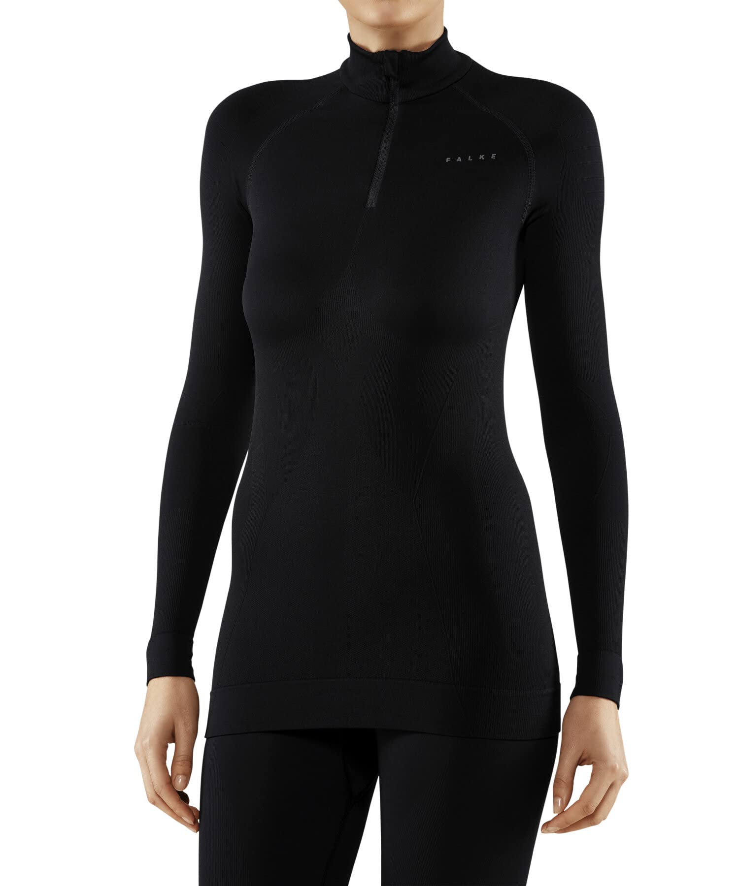 falke-maximum-warm-high-zip-funktionsshirt-schwarz-langarm image 8