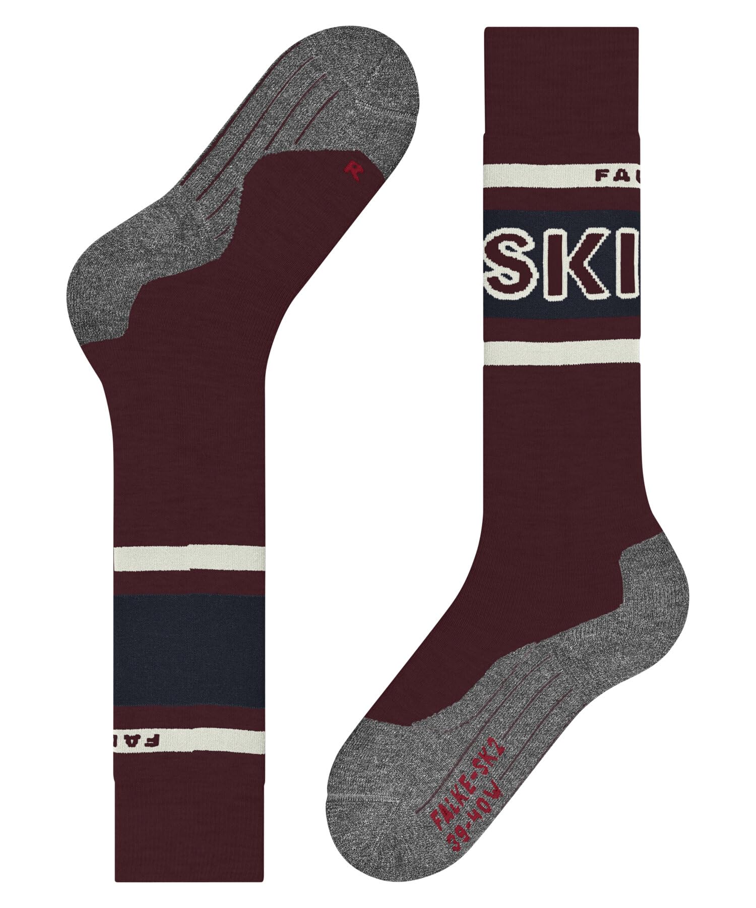falke-sk2-wool-skisocken-merino-rot-merlot-8117 image 4