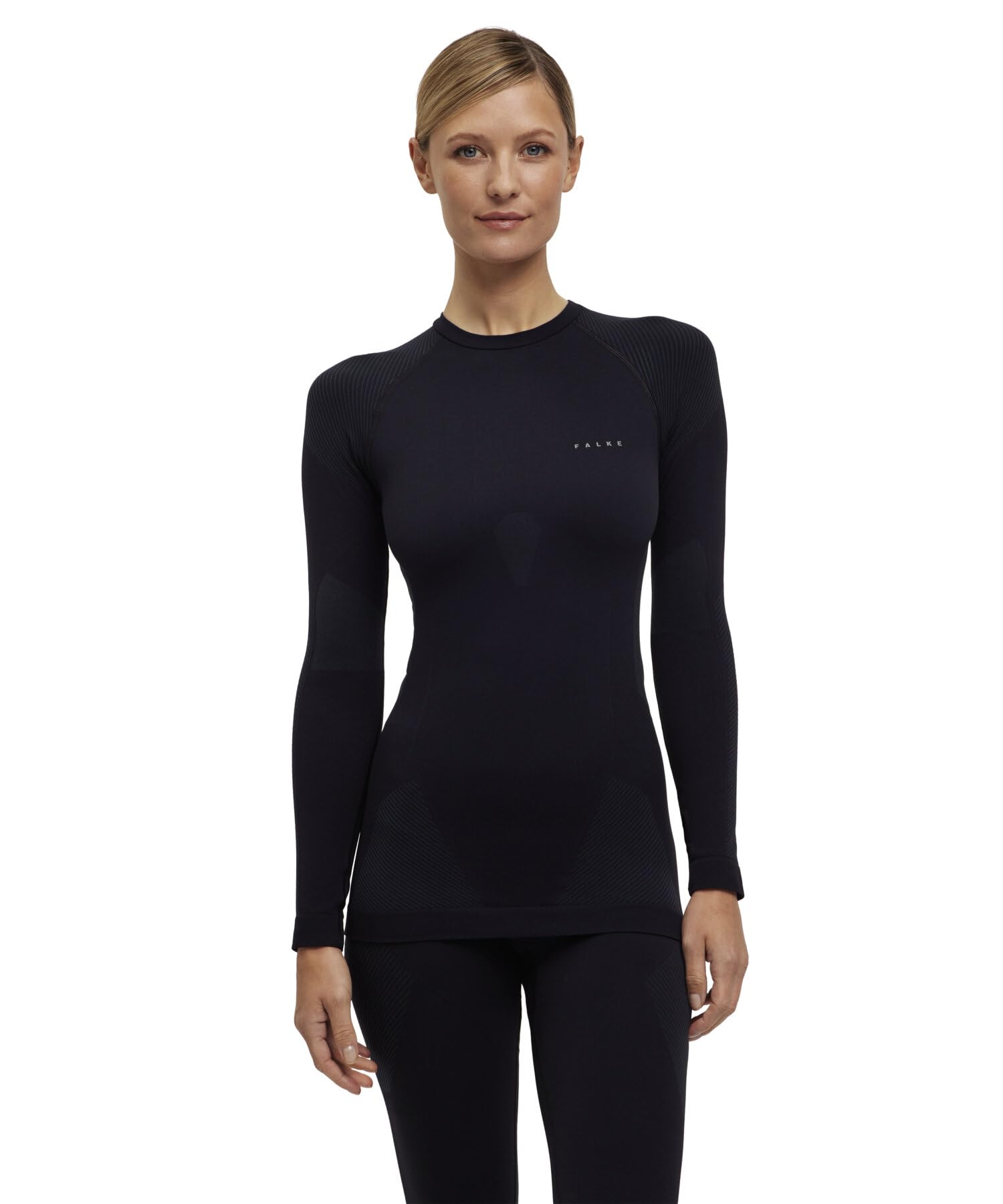 falke-warm-round-neck-funktionsshirt-langarm-schwarz-damen image 1