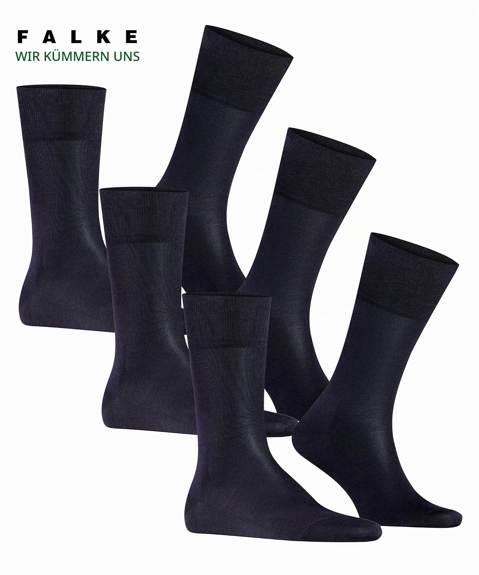 falke-tiago-herrensocken-schwarz-3-paar-bio-baumwolle image 3