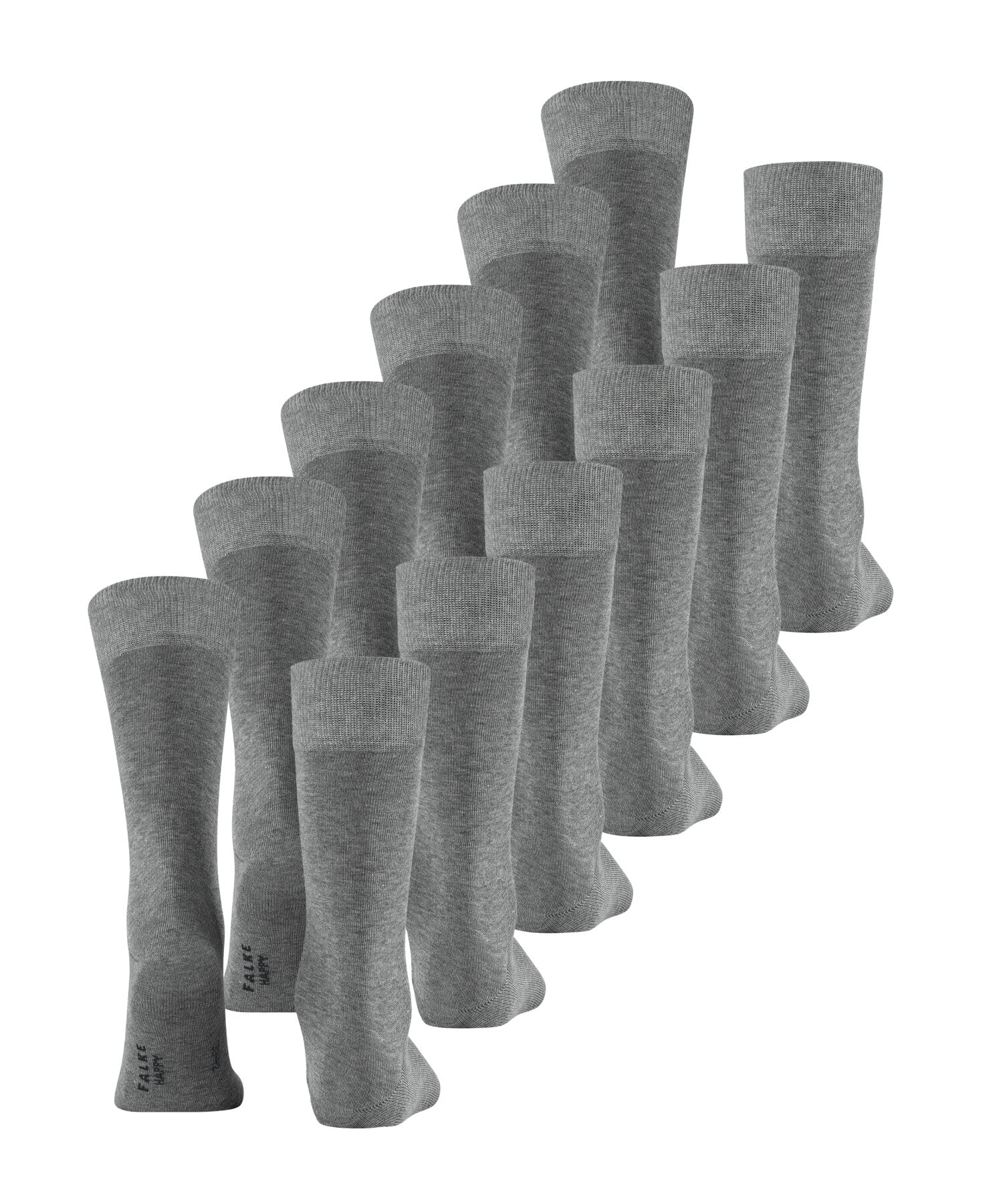 falke-happy-herrensocken-baumwolle-6-paar-schwarz-43-46 image 2