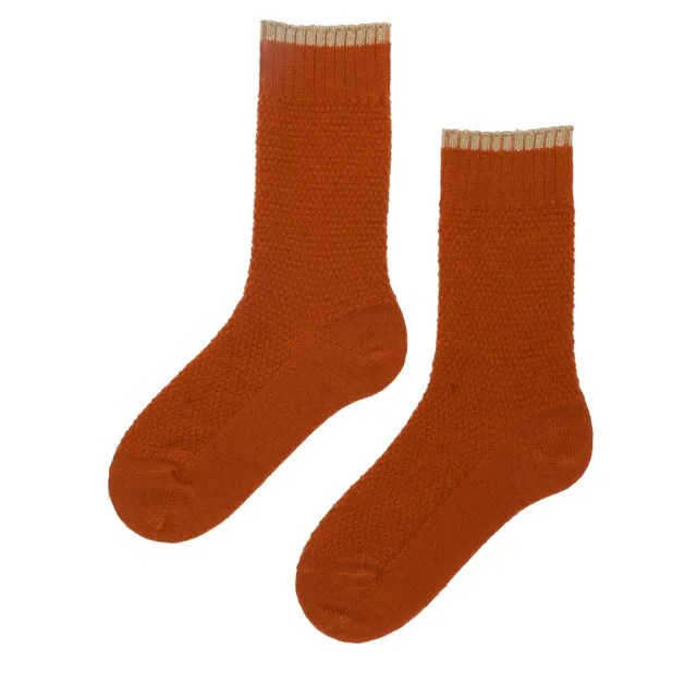 hudson-bubble-glitzer-socken-burnt-orange-damensocken image 1