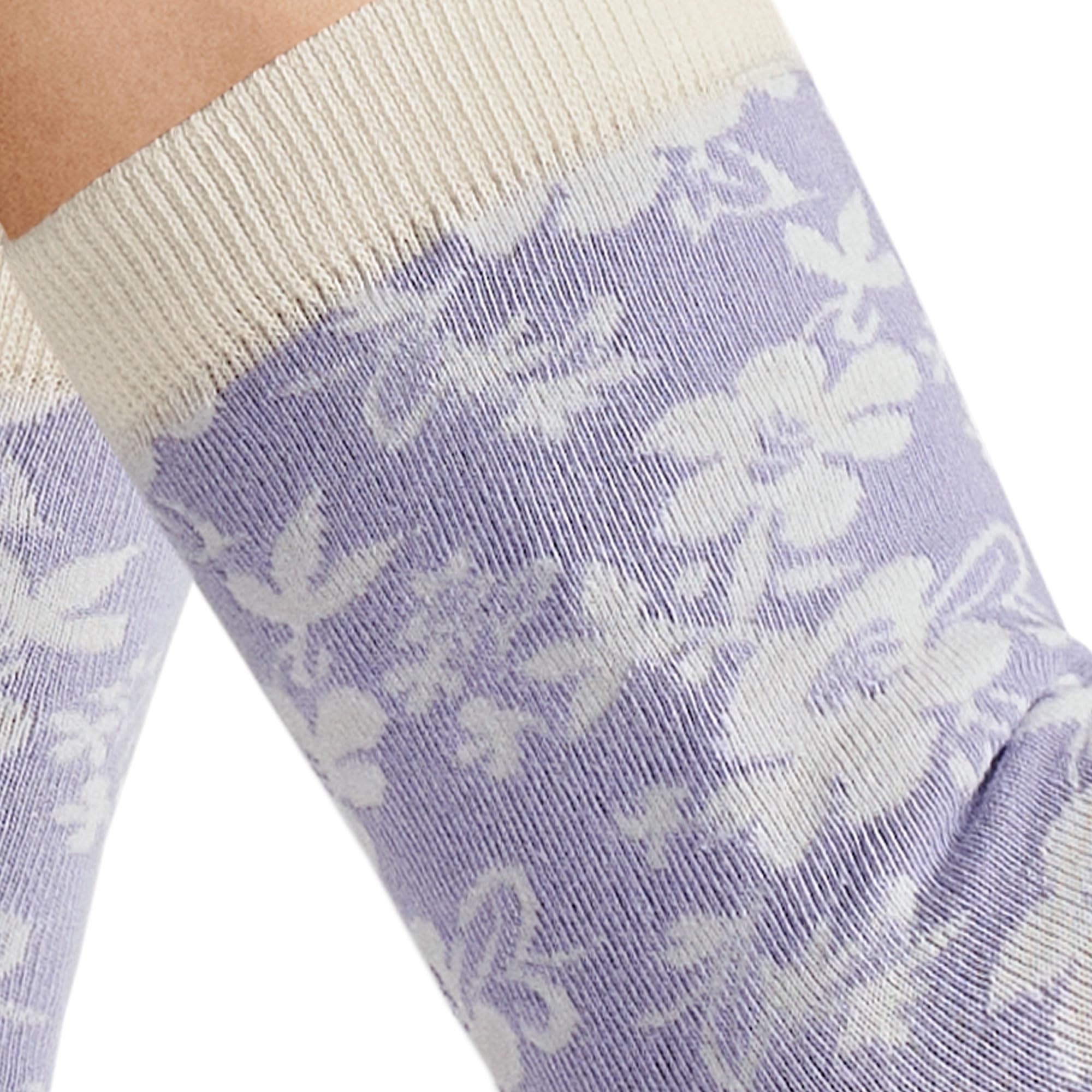 hudson-flower-fashion-socken-off-white-35-38-blumenmuster image 2