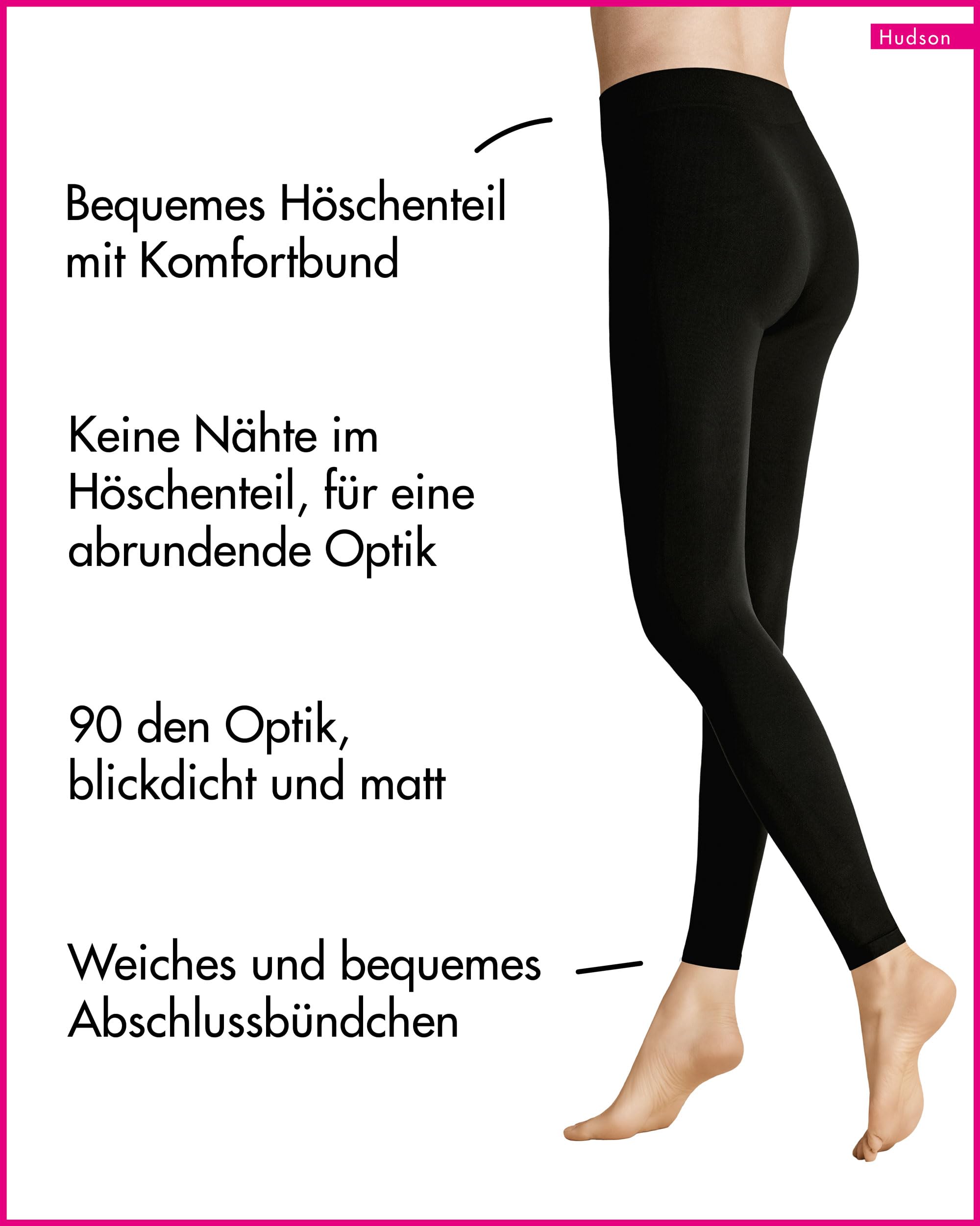 hudson-seamless-leggings-damen-schwarz-blickdicht-90-den image 2