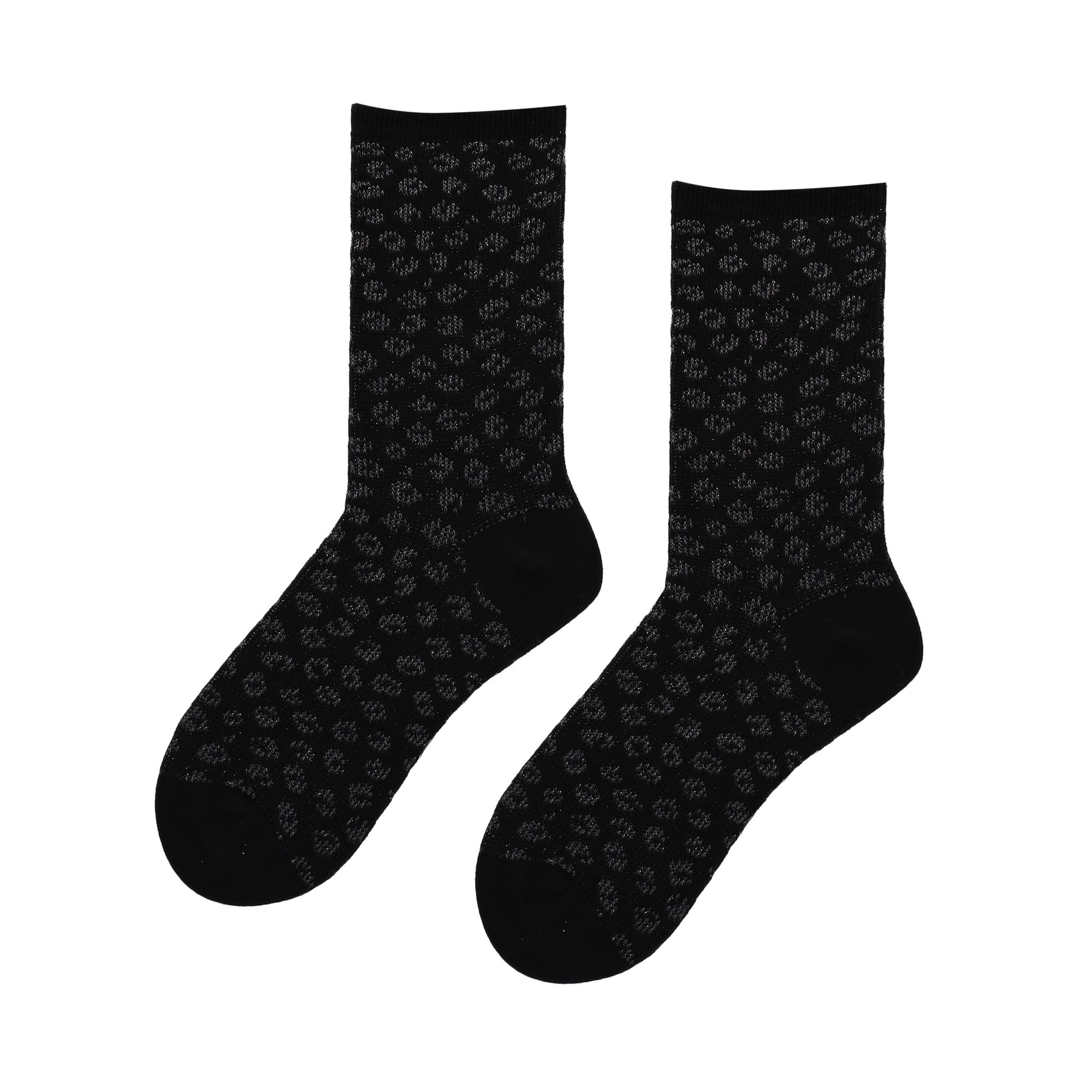 hudson-playful-leo-socken-black-leo-muster-glitzer image 1