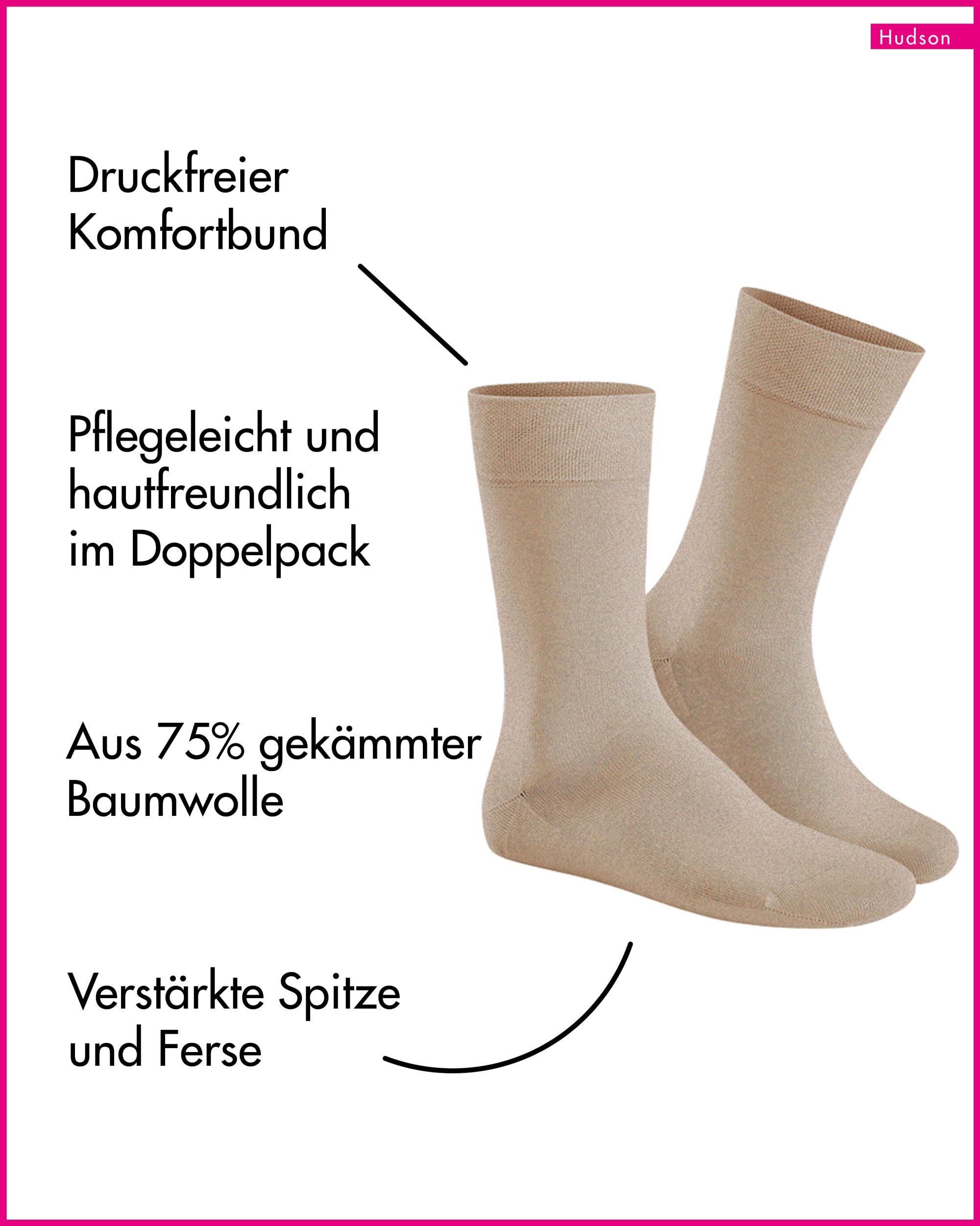 hudson-only-socken-2er-pack-beige-meliert-bund image 3
