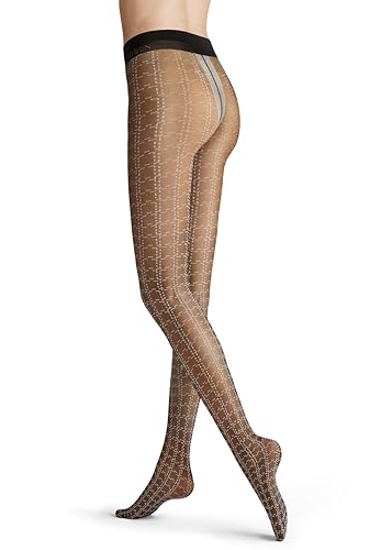 hudson-chain-damen-strumpfhose-schwarz-38-40-karo image 3