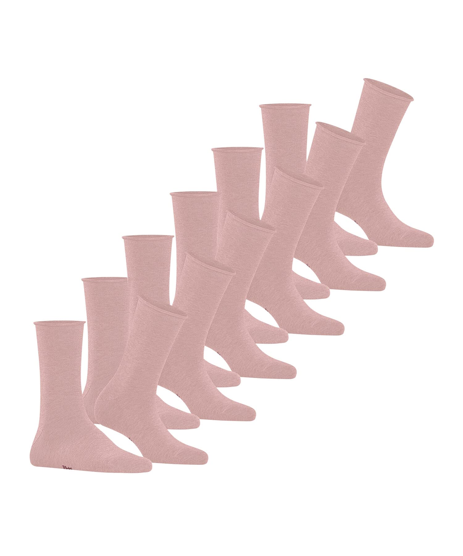 falke-happy-damen-socken-6-paar-schwarz-baumwolle-rollbund image 3