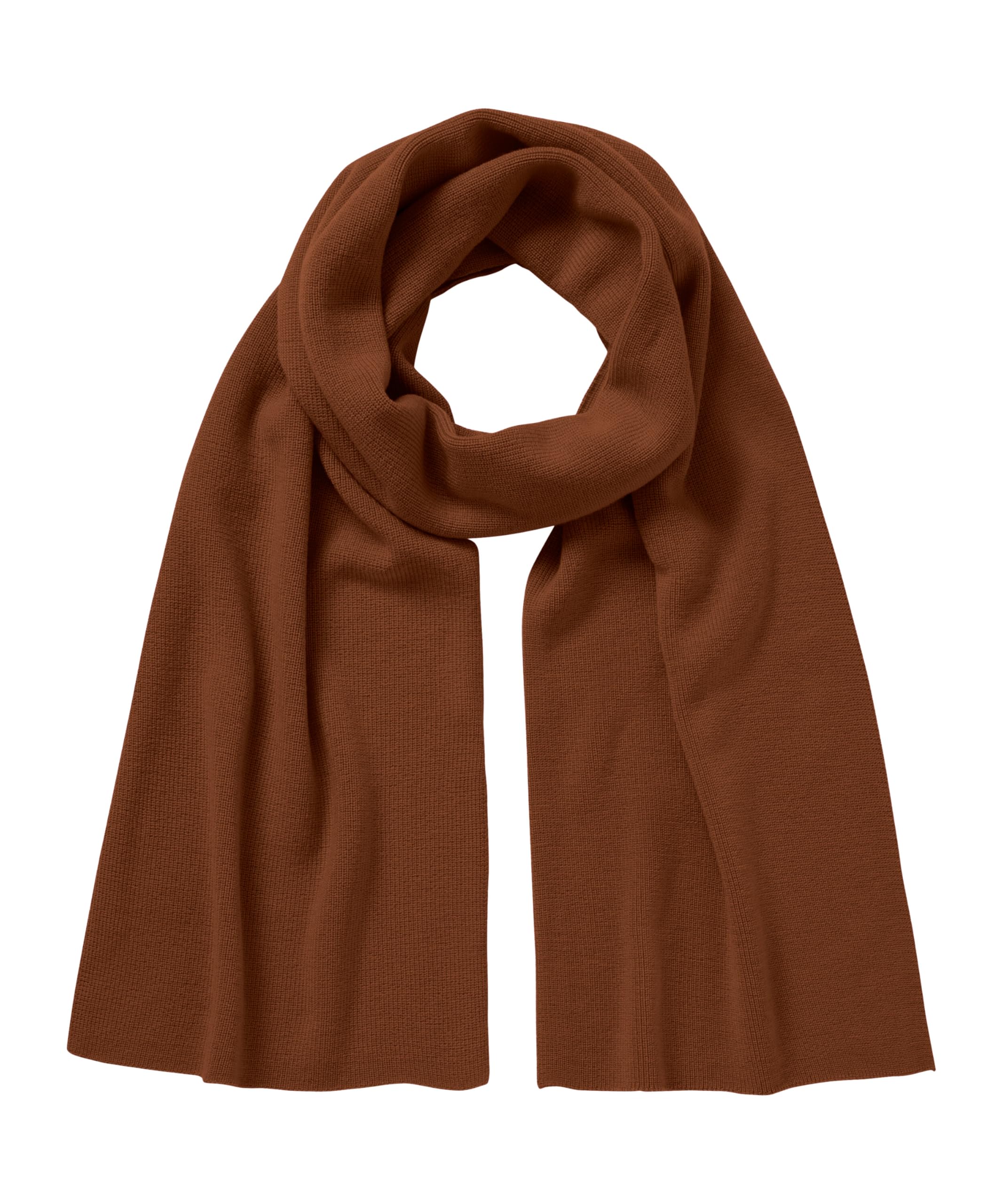 falke-scarf-half-cardigan-merino-schal-wolle-braun-170-cm image 1