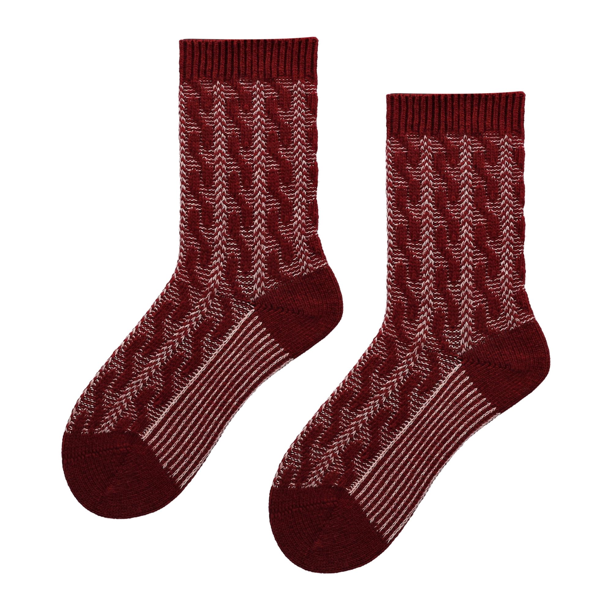 hudson-cozy-cable-damensocken-rumba-red-39-42-zopf image 1