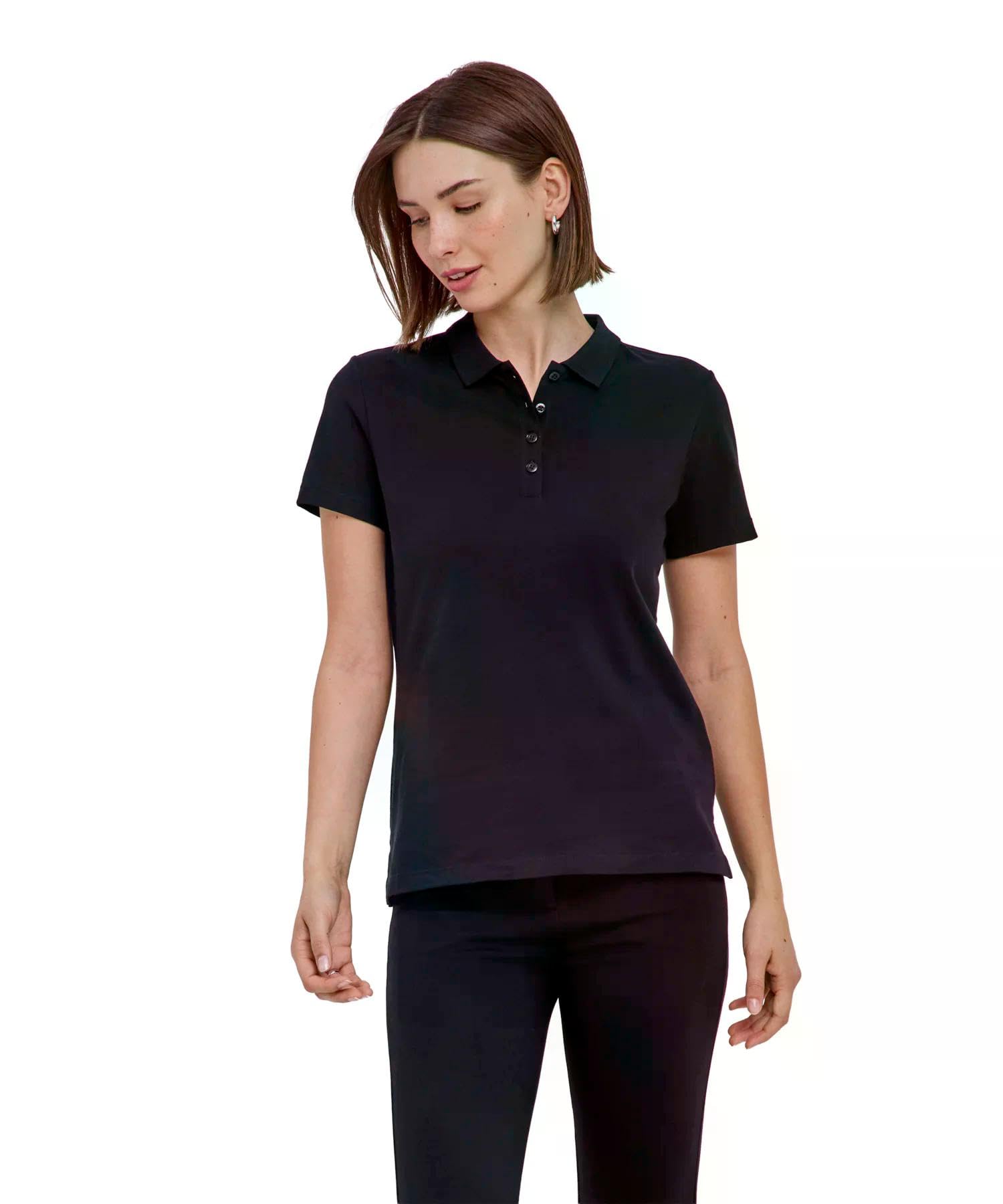 falke-basic-apparel-poloshirt-damen-wei-pima-baumwolle image 1