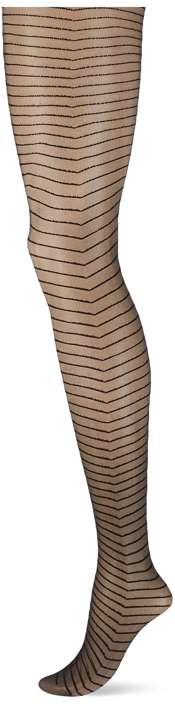 hudson-line-sh-strumpfhose-schwarz-38-40-40-den-gestreift image 1
