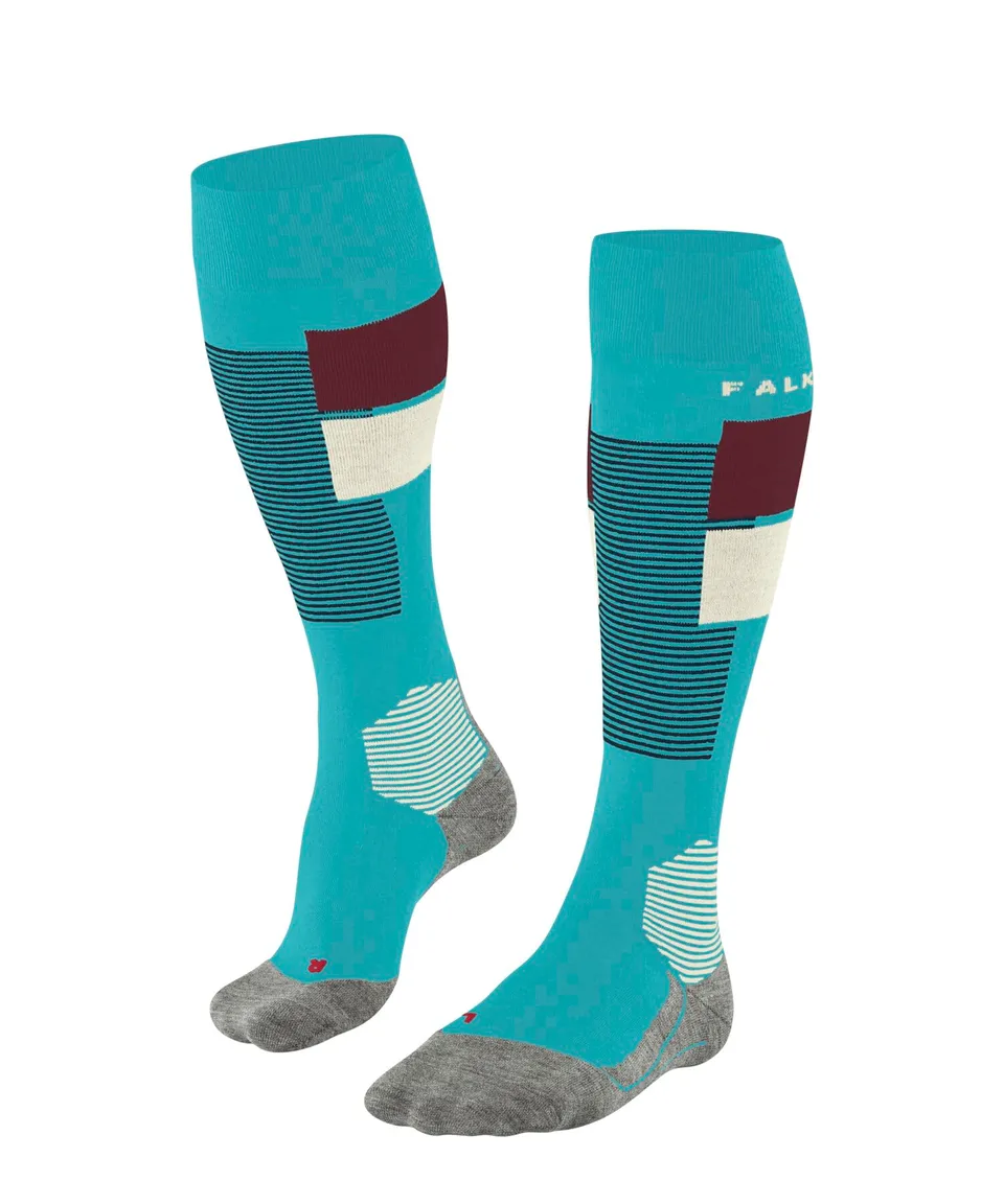 falke-sk4-compression-light-skisocken-peacock-blue image 1