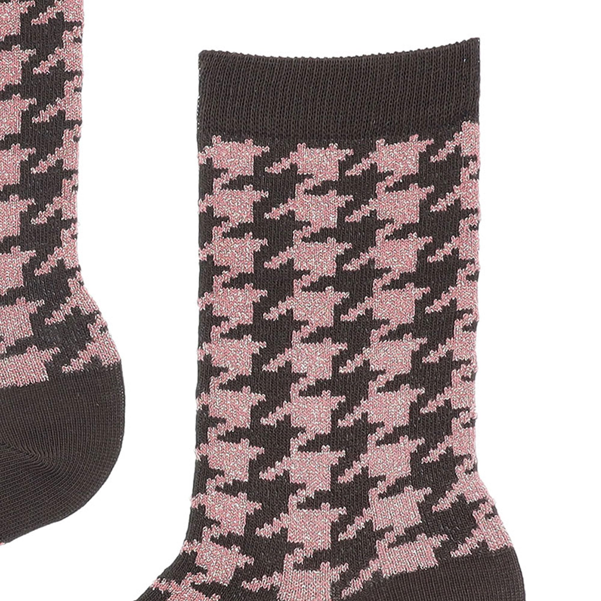 hudson-check-damen-socken-earthy-brown-gr-39-42-karo image 2