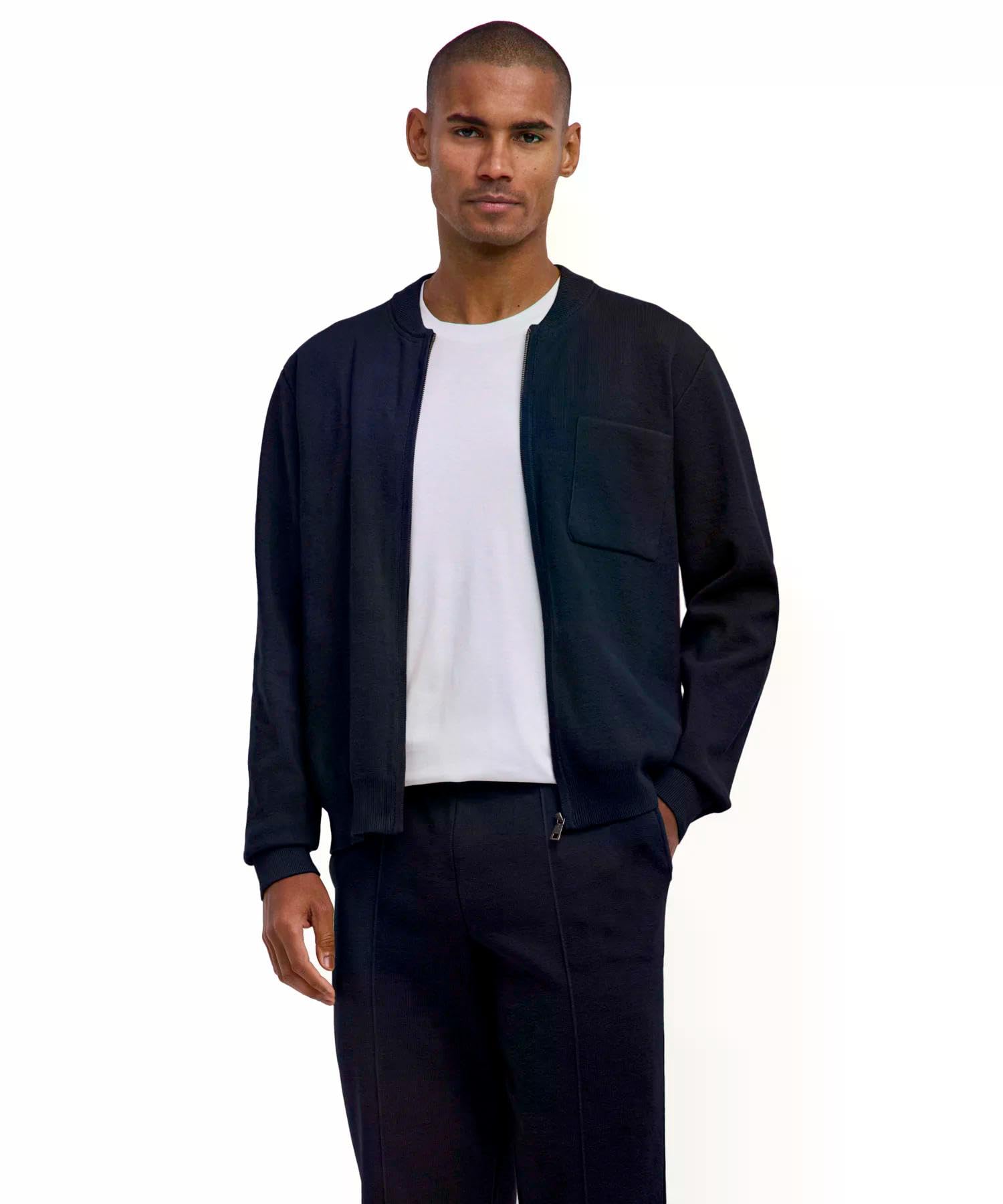 falke-favorites-milano-zip-strickjacke-herren-m-bio-baumwolle image 1
