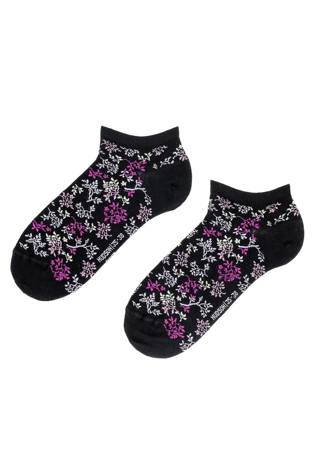 hudson-bud-blumen-sneaker-socken-schwarz-35-38 image 1