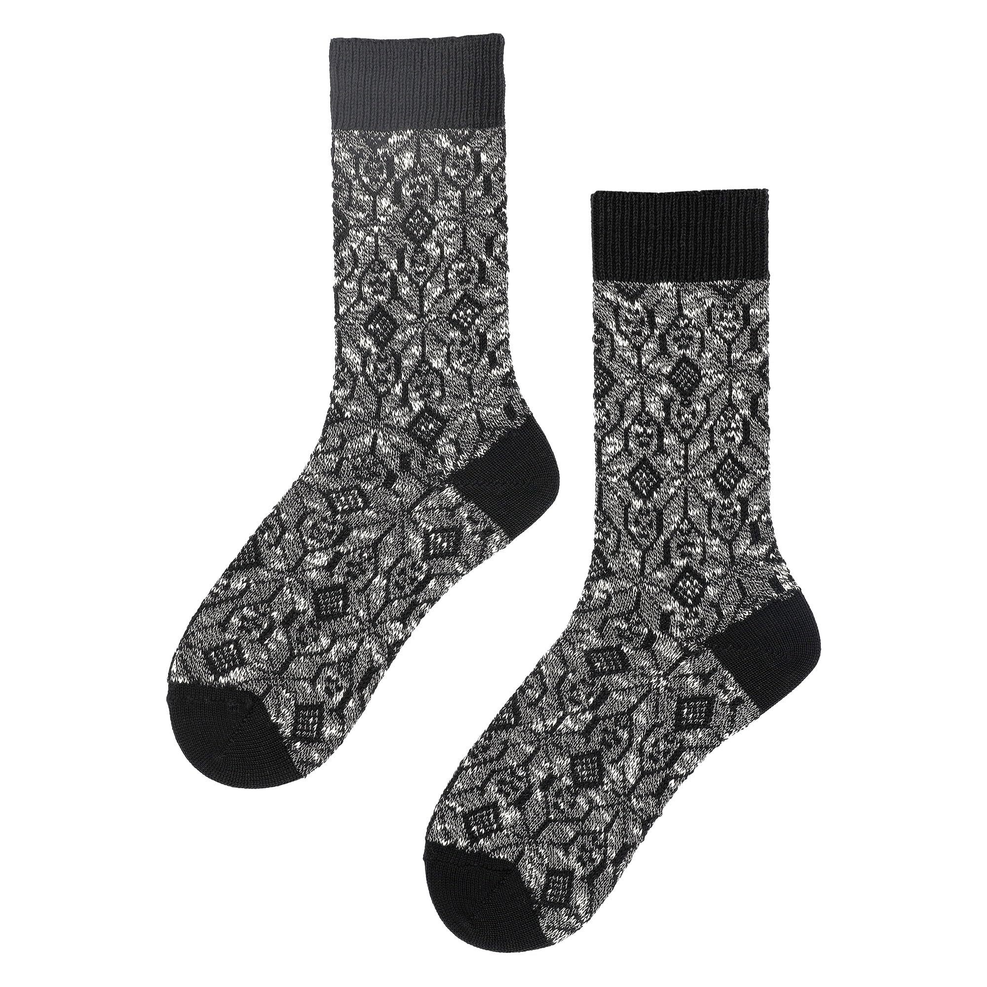 hudson-earthy-graphic-socken-marineblau-tweed-look image 3