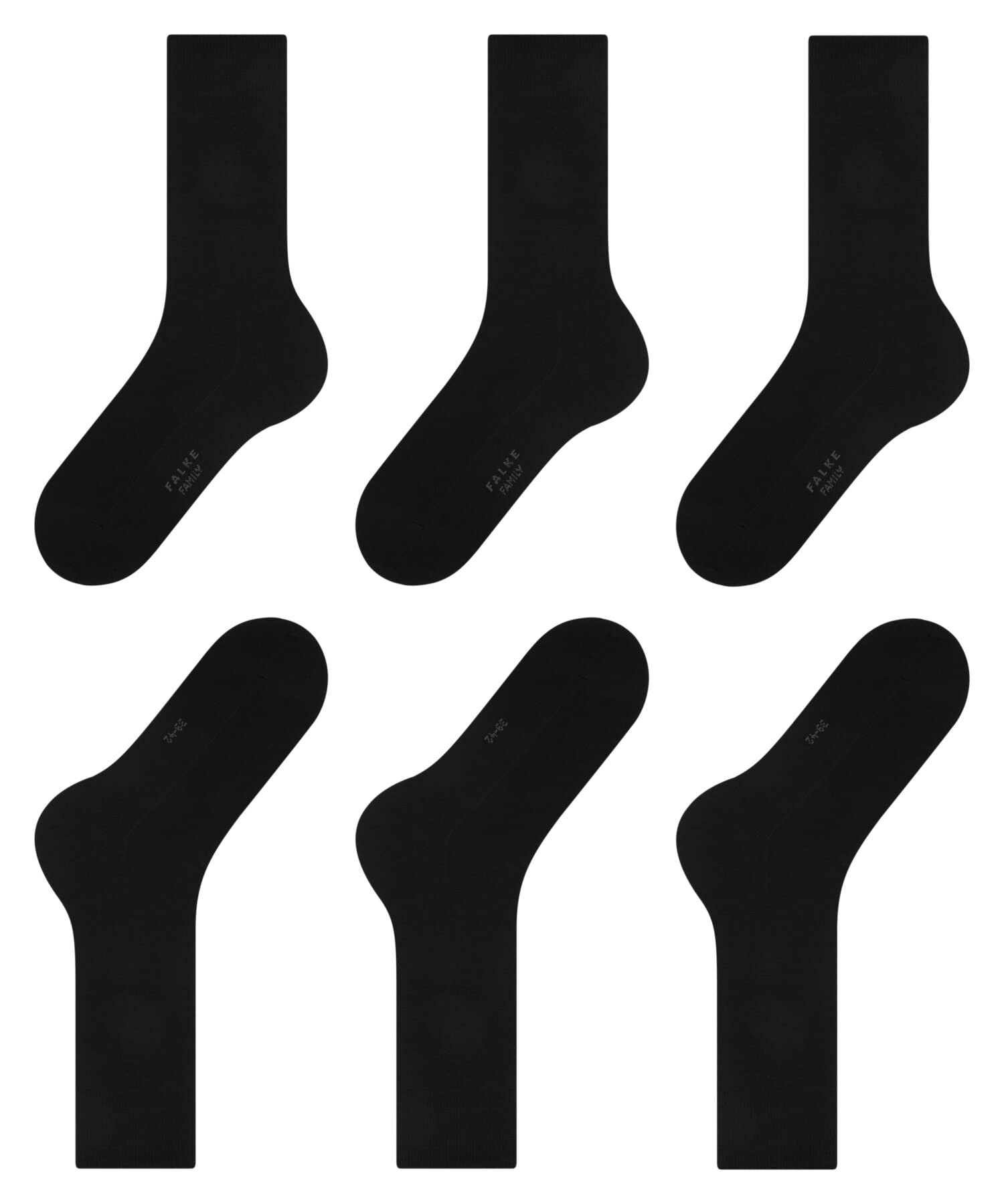 falke-family-herren-socken-3-paar-schwarz-39-42-baumwolle image 5