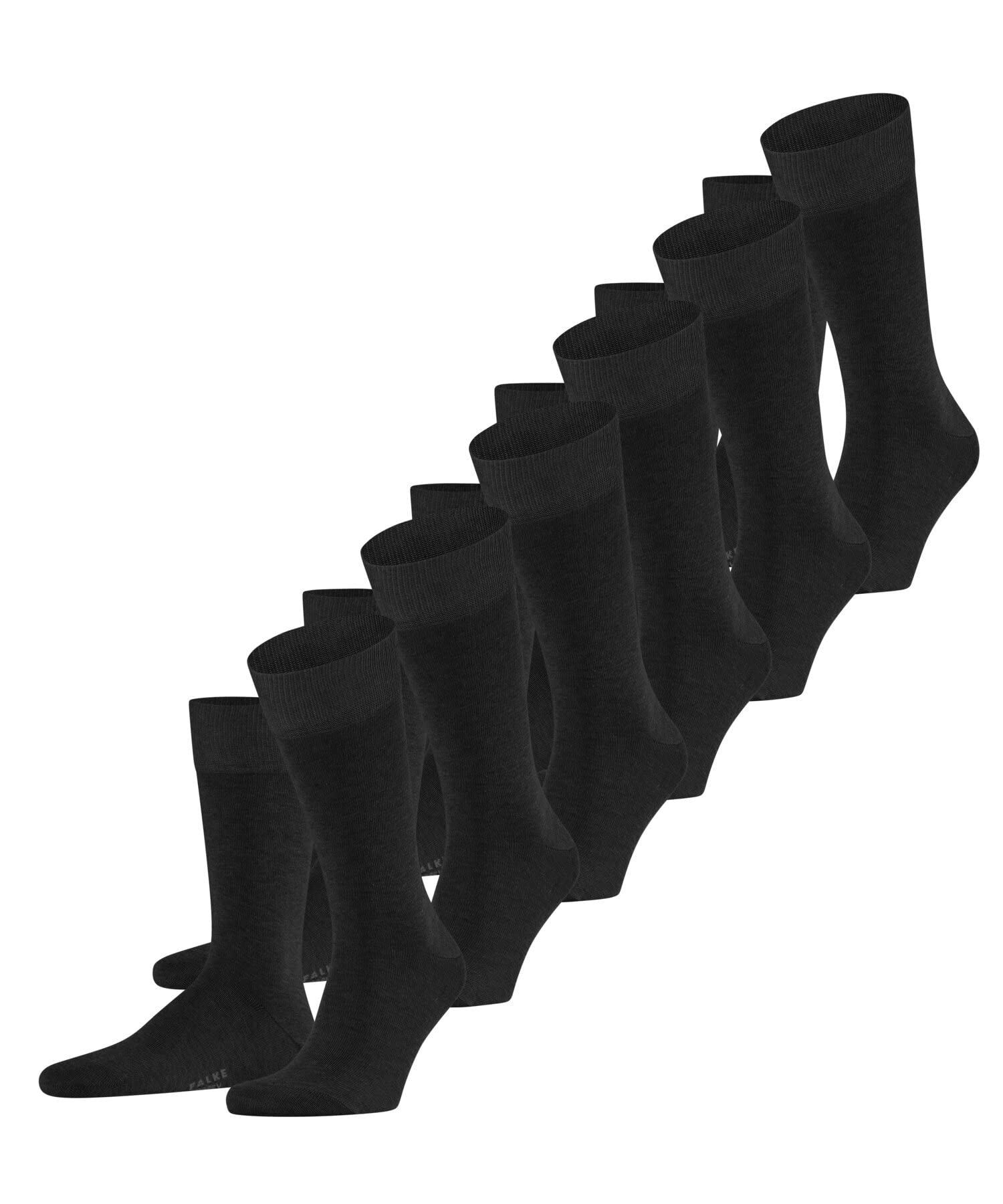 falke-happy-herrensocken-baumwolle-6-paar-schwarz-43-46 image 6