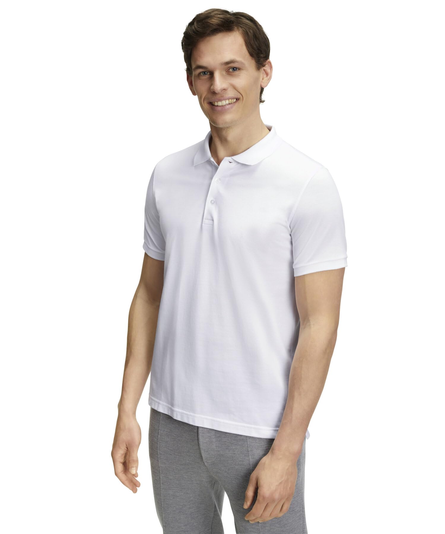 falke-basic-herren-poloshirt-piqu-pima-baumwolle-wei image 1
