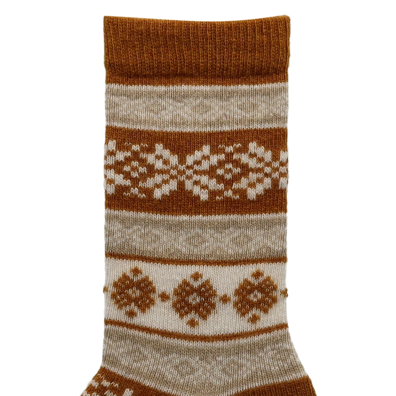 hudson-cozy-nordic-socken-ochre-brown-woll-mix-norweger image 2