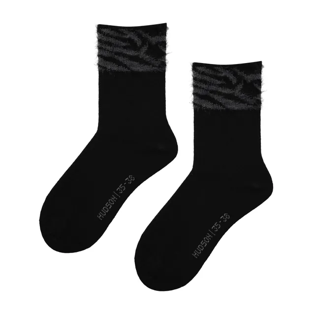 hudson-spider-cozy-tiger-socken-schwarz-35-38-weich image 1