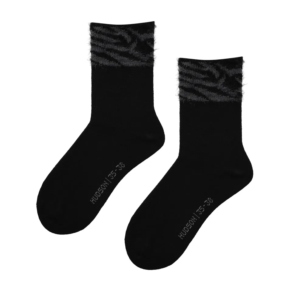 hudson-spider-cozy-tiger-socken-schwarz-35-38-weich image 1