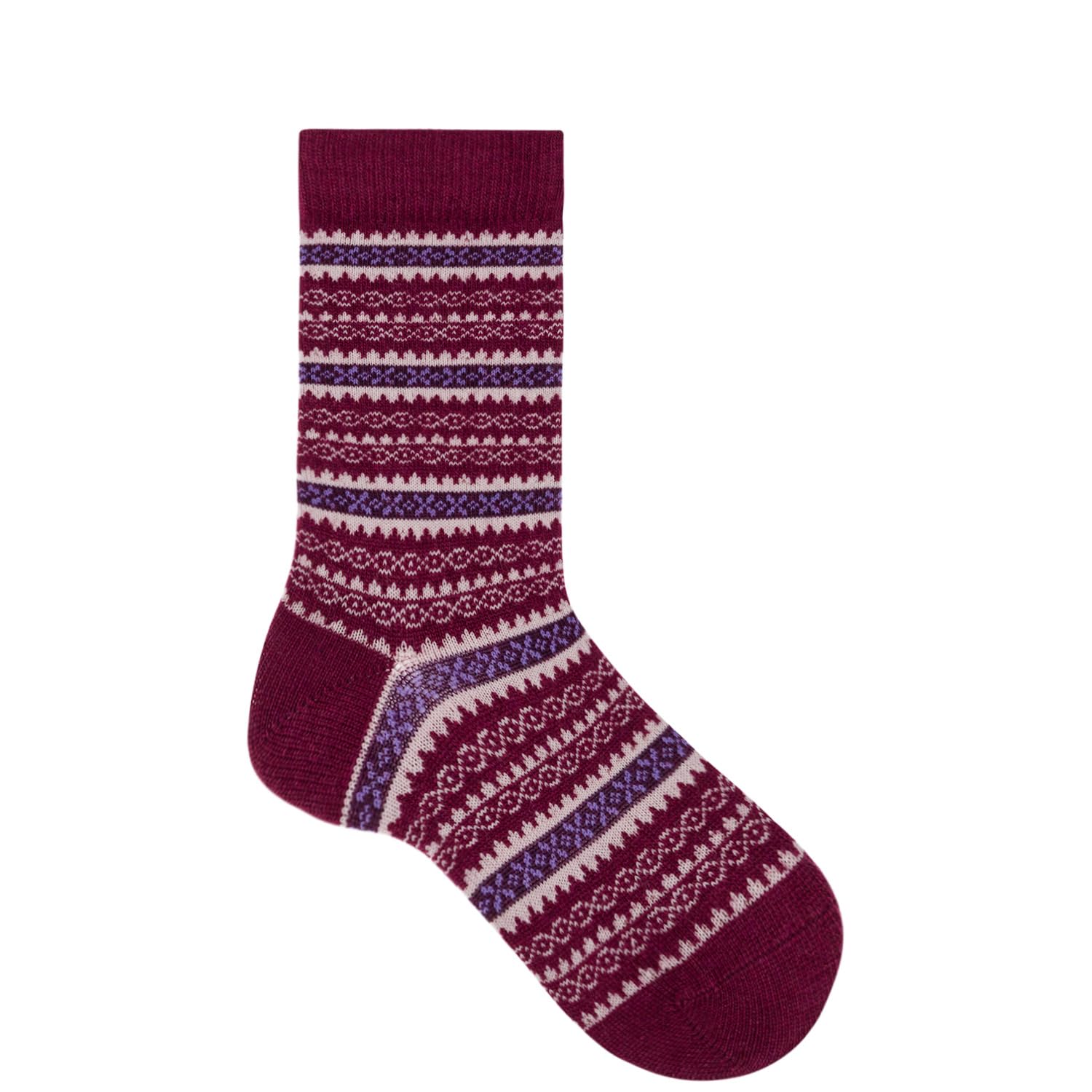 hudson-nordic-fashion-socke-deep-red-1er-pack-muster image 1