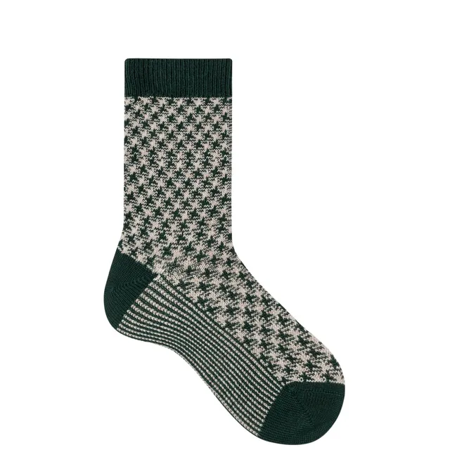 hudson-houndstooth-socken-wollmix-rosa-39-42 image 1