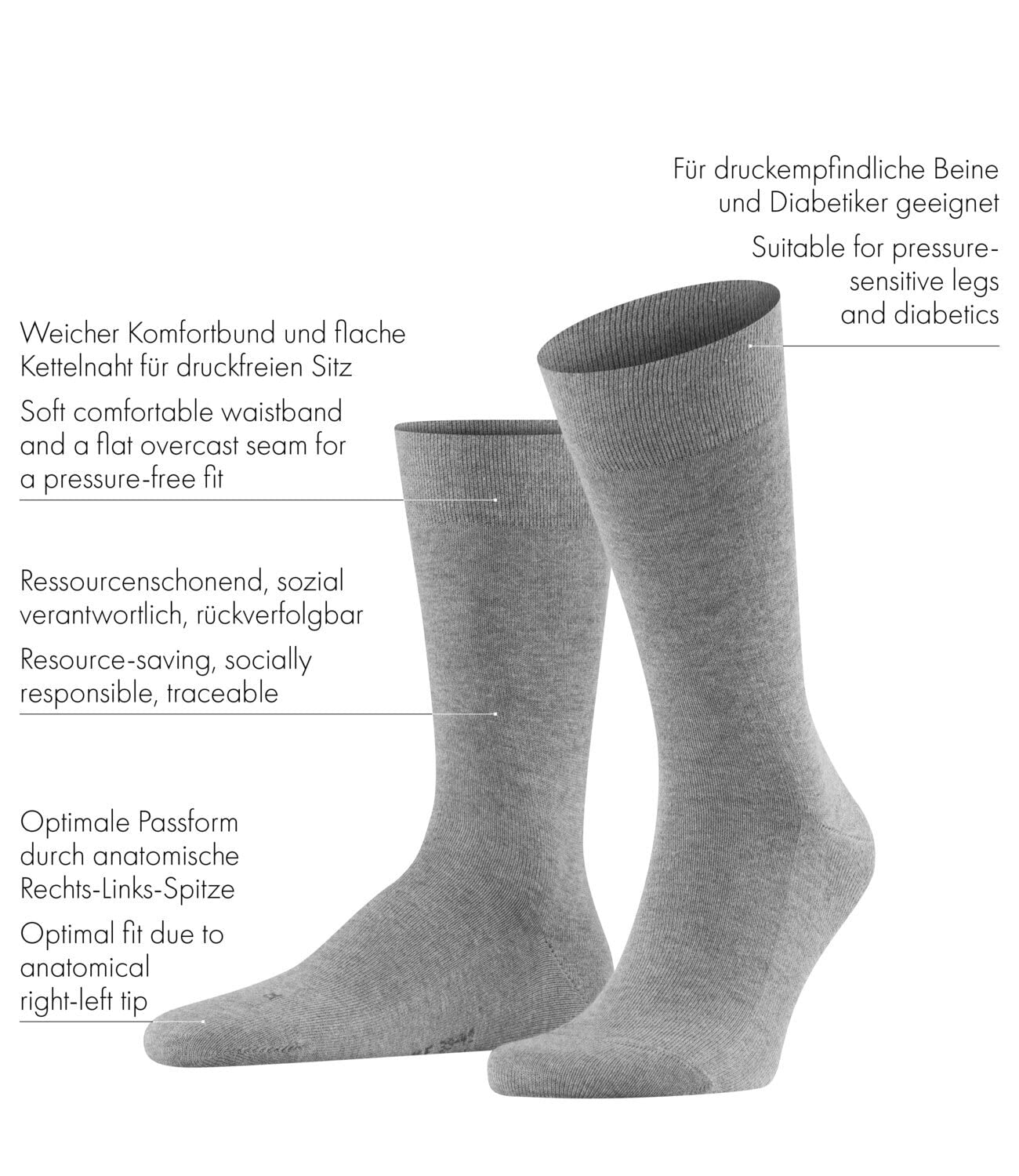falke-sensitive-london-socken-herren-braun-baumwolle-39-42 image 5
