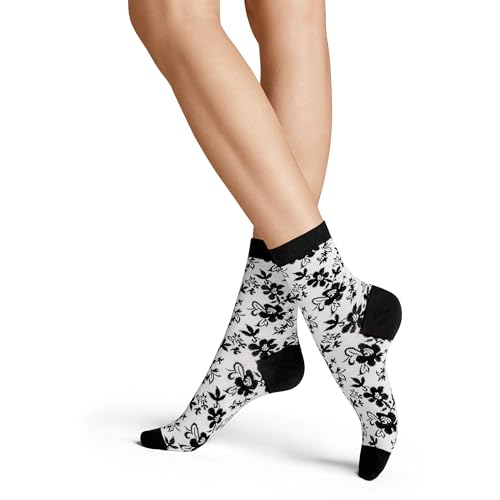hudson-flower-damen-socken-black-35-38-blumen-muster image 3