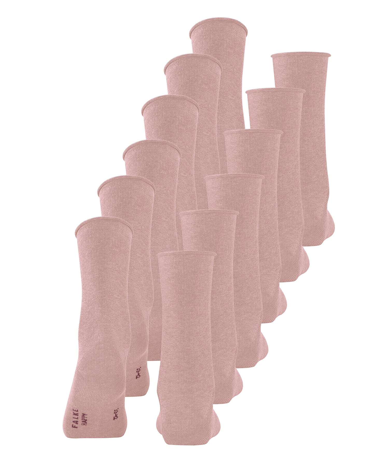 falke-happy-damen-socken-6-paar-schwarz-baumwolle-rollbund image 2