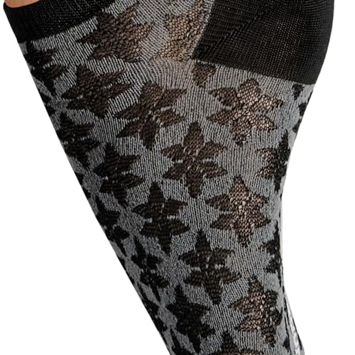 hudson-bloom-sneaker-socken-damen-schwarz-mit-bl-tenmuster image 6