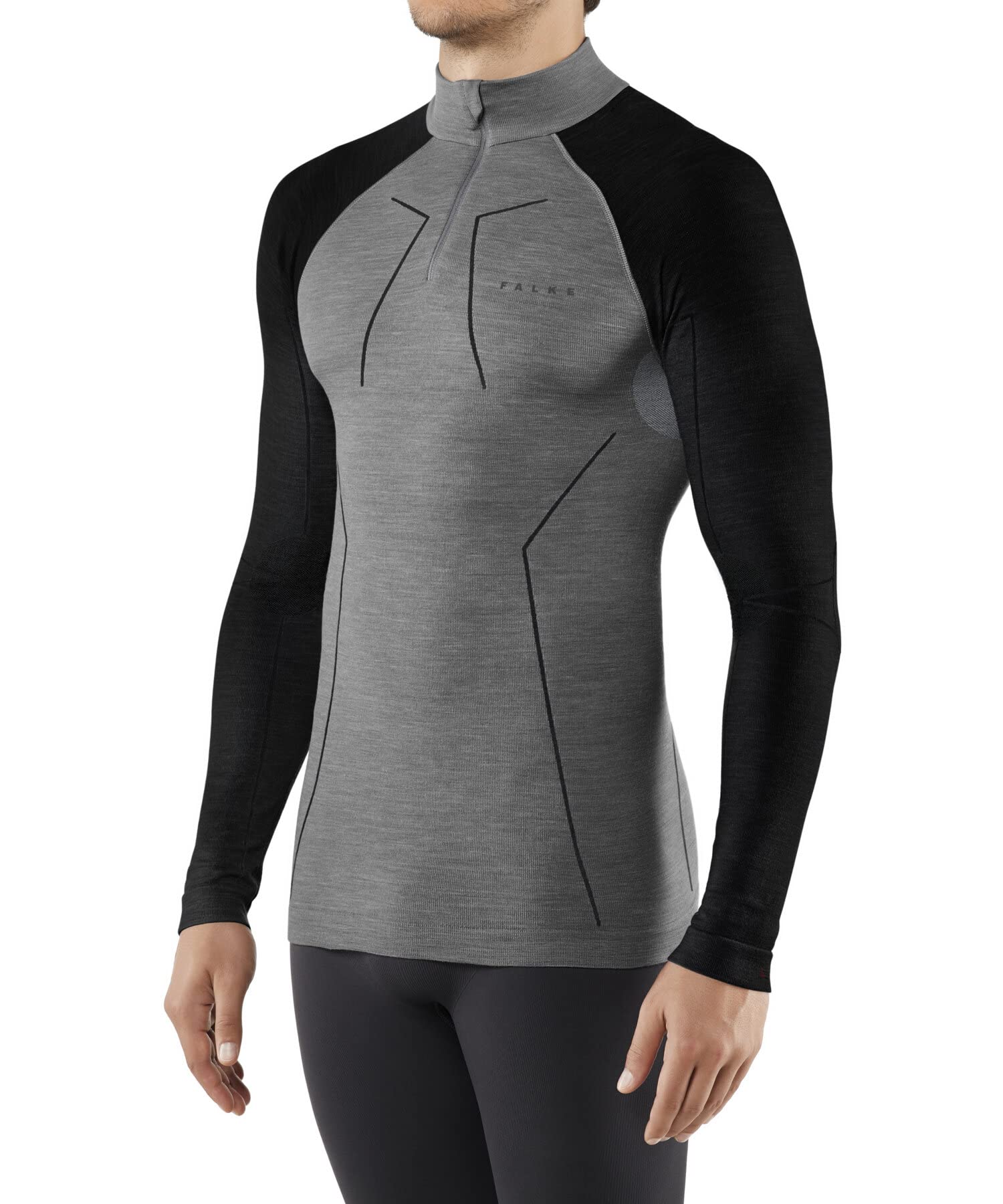 falke-maximum-warm-high-zip-funktionsshirt-schwarz-langarm image 6