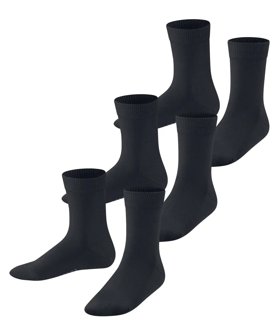 falke-family-kindersocken-baumwolle-3-paar-schwarz image 1
