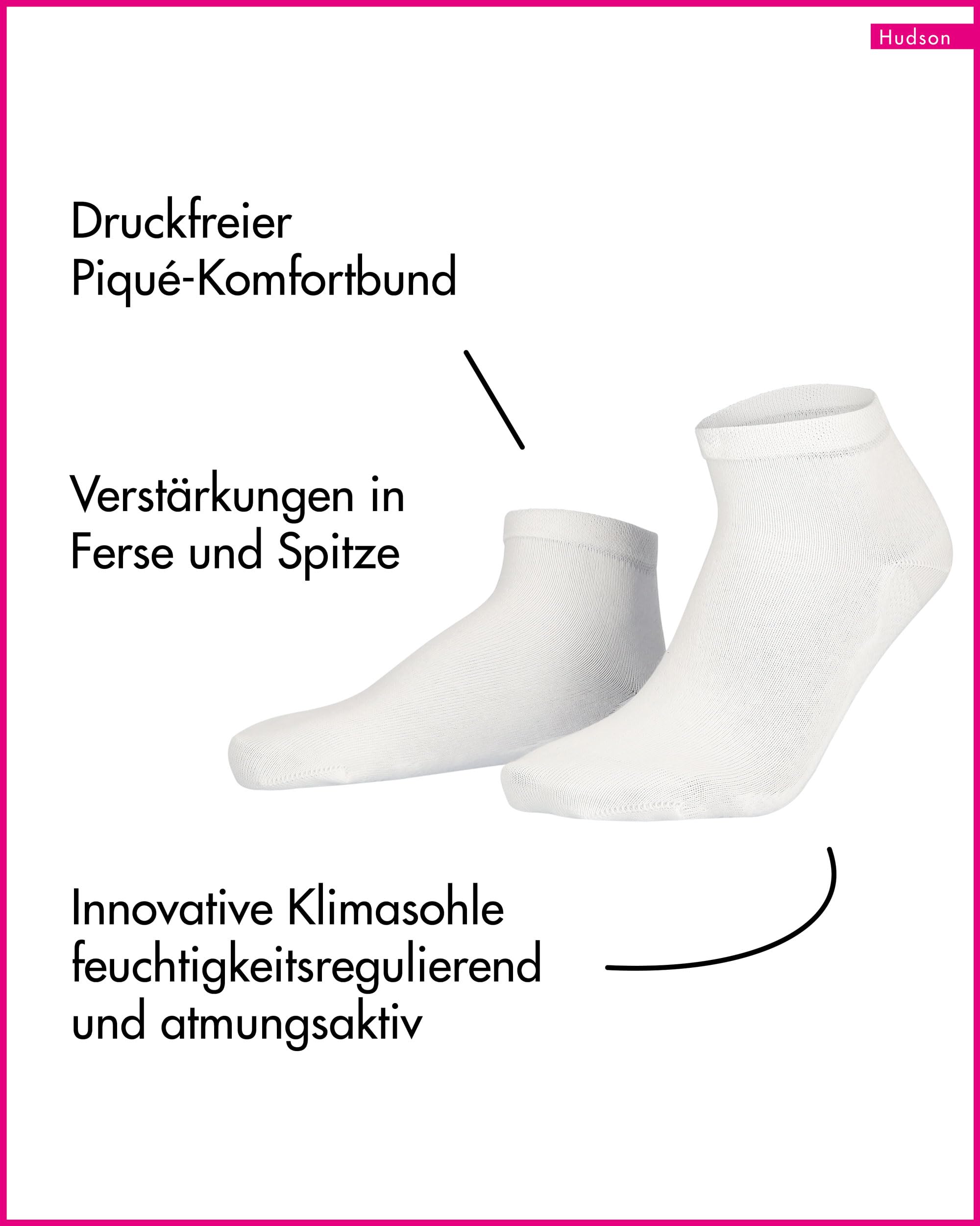 hudson-dry-cotton-sneaker-socken-herren-wei-39-42 image 2