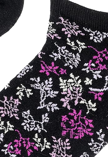 hudson-bud-blumen-sneaker-socken-schwarz-35-38 image 5