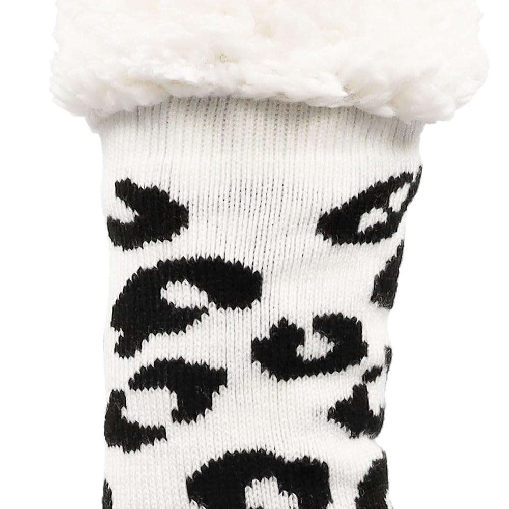 hudson-fluffy-leo-damen-socken-antirutsch-wei-schwarz-35-38 image 2