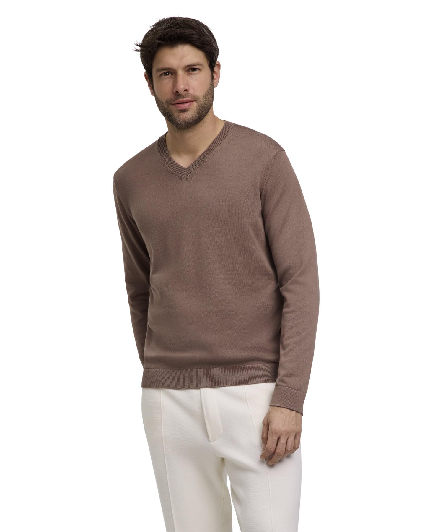 falke-cotton-knit-pullover-bio-baumwolle-v-ausschnitt image 1