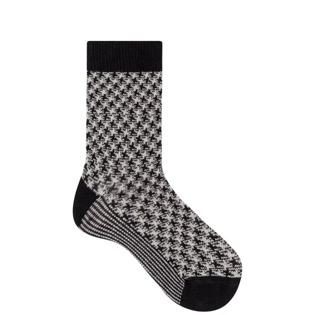 hudson-houndstooth-damensocken-pepita-schwarz-35-38 image 1