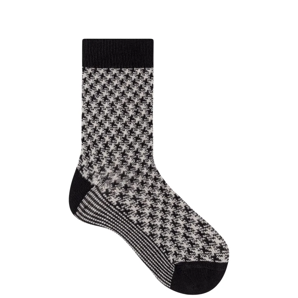 hudson-houndstooth-damensocken-pepita-schwarz-35-38 image 1