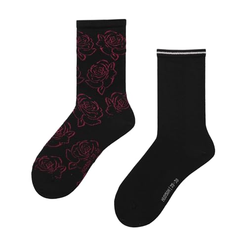 hudson-playful-flower-damen-socken-2er-pack-schwarz-35-38 image 6
