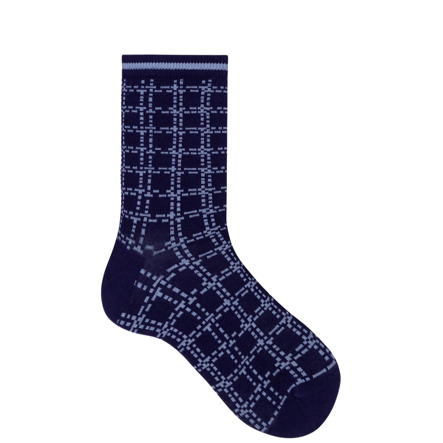 hudson-chain-fashion-socke-royal-blue-1er-pack-karo image 1