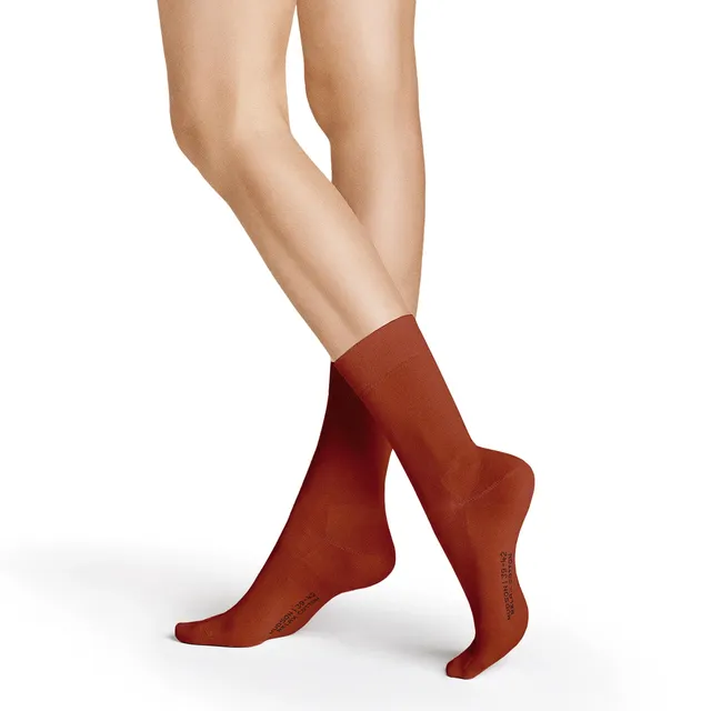 hudson-relax-cotton-socken-damen-rust-red-baumwolle image 1
