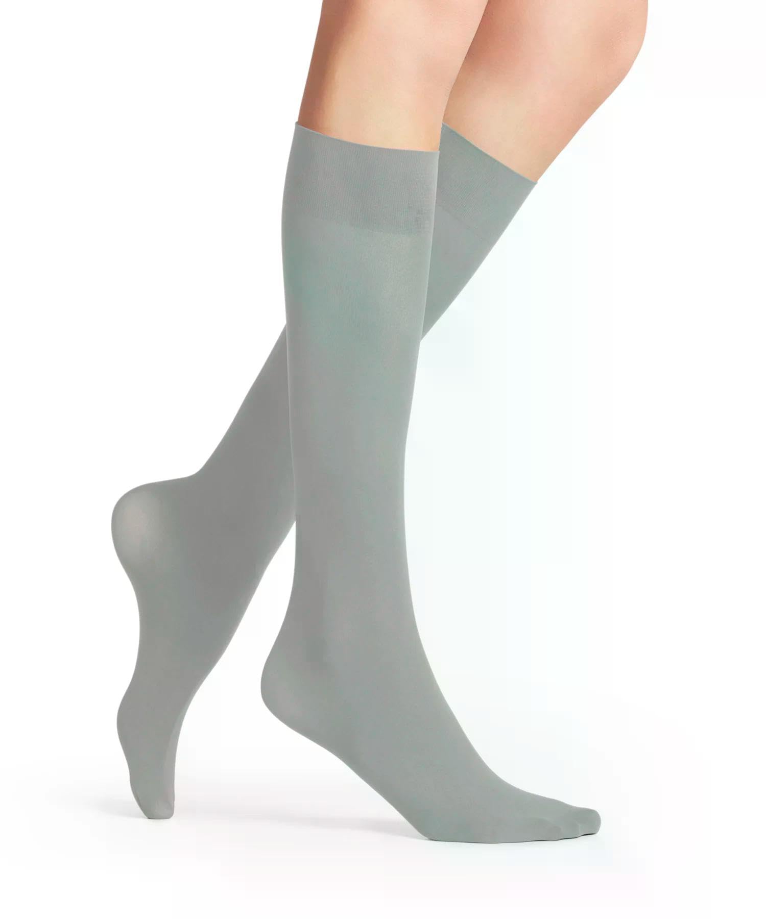 falke-pure-matt-50-den-kniestr-mpfe-damen-silber-grau-matt image 3
