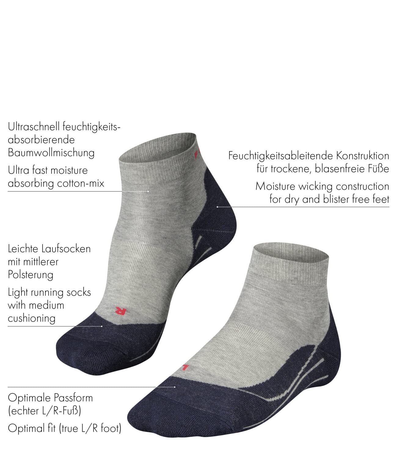 falke-ru4-endurance-short-laufsocken-blau-baumwolle image 5