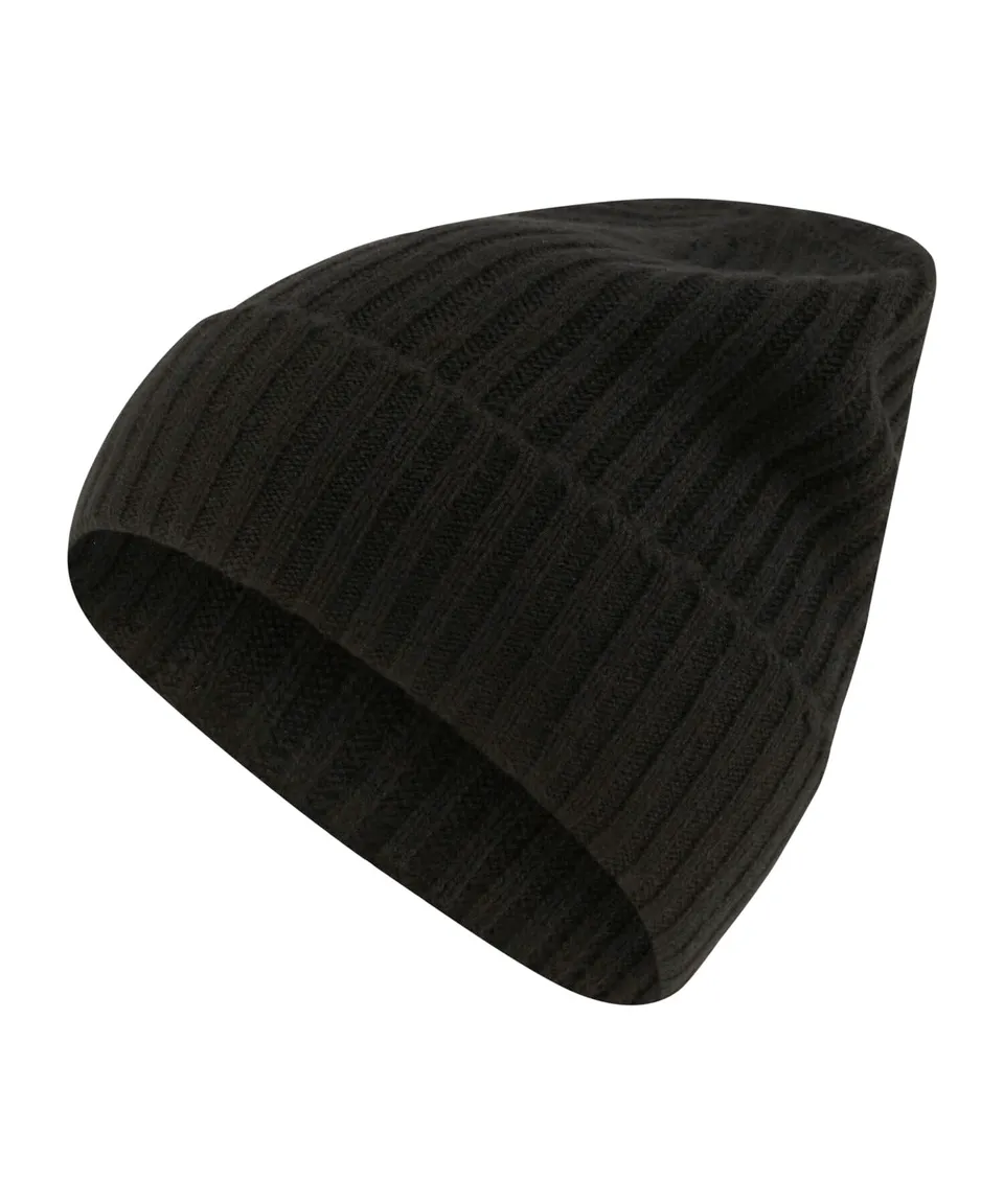 falke-basic-ribbed-m-tze-schwarz-kaschmir-winter image 1