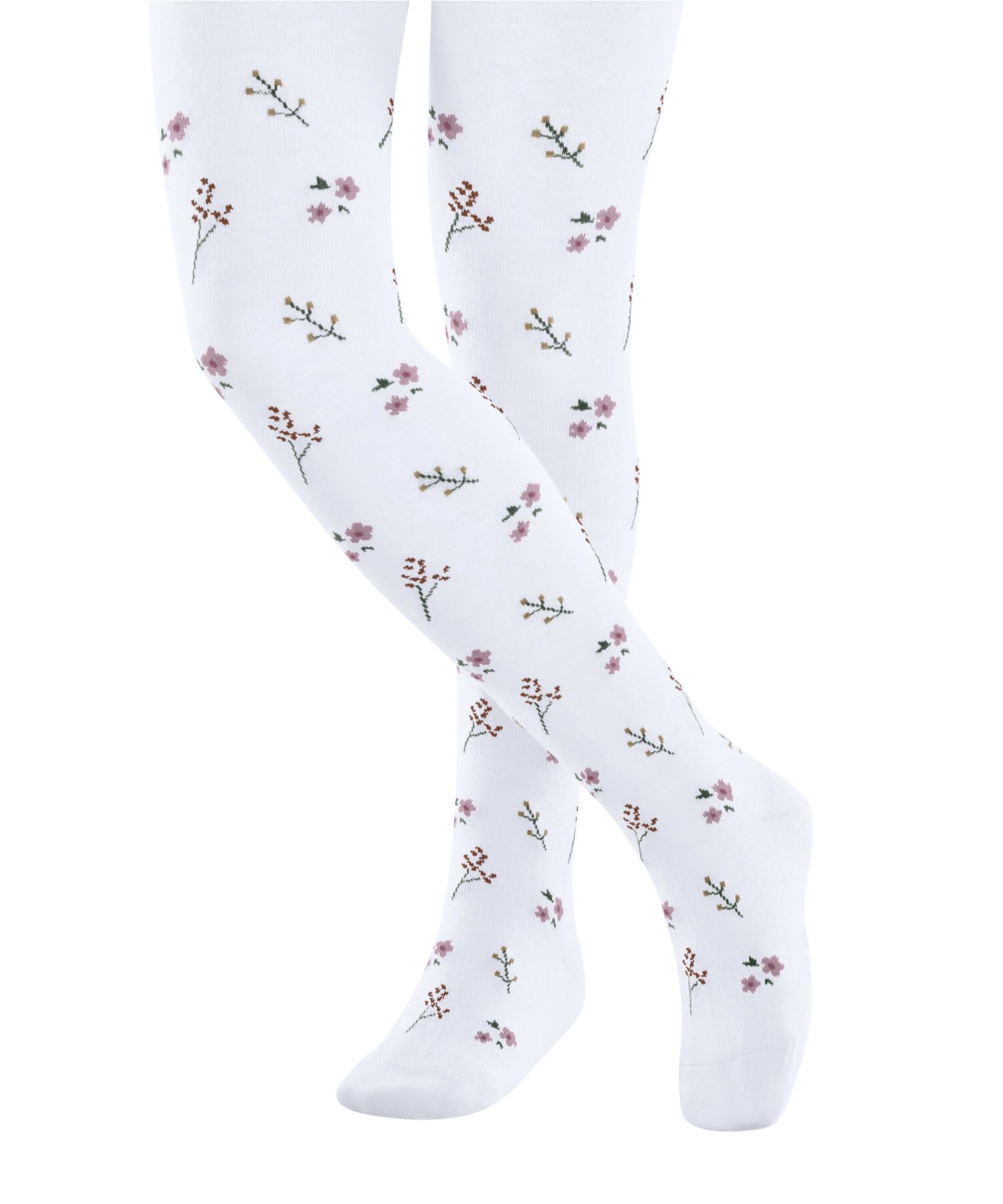 falke-little-flowers-kinder-strumpfhose-weiss-baumwolle image 3